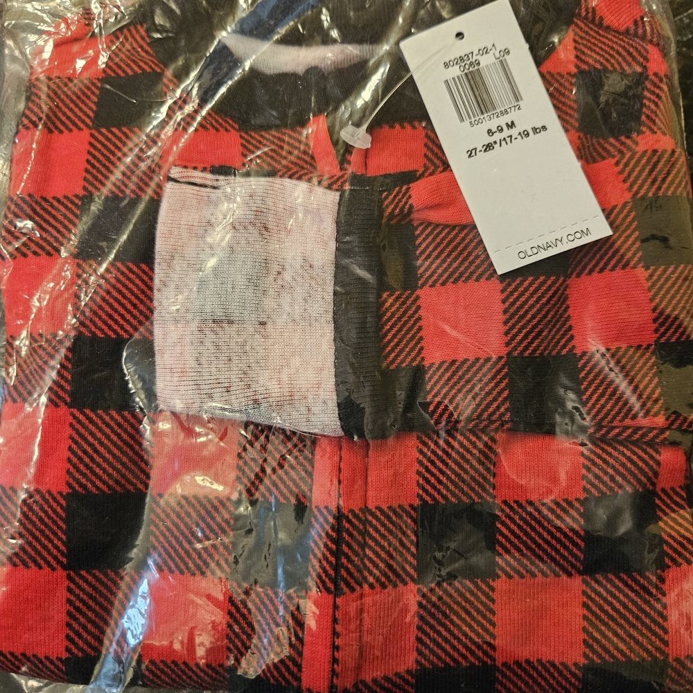 Old Navy Red and Black Checkered Shirt